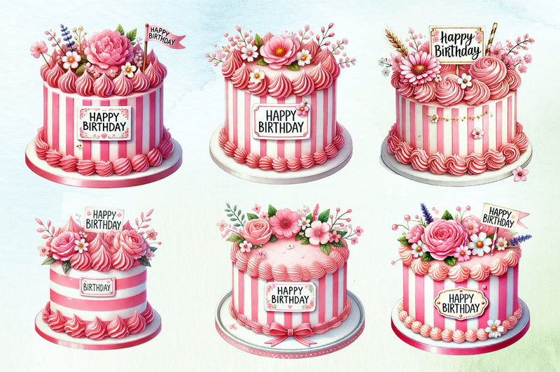 Birthday Cake Clipart Bundle - CraftNest - Digital Crafting and Art