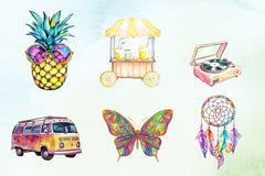 Groovy Summer Clipart Bundle 3 - CraftNest - Digital Crafting and Art