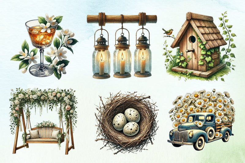 Cozy Spring Clipart Bundle - CraftNest - Digital Crafting and Art