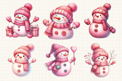 Pink Christmas Clipart Bundle - CraftNest - Digital Crafting and Art
