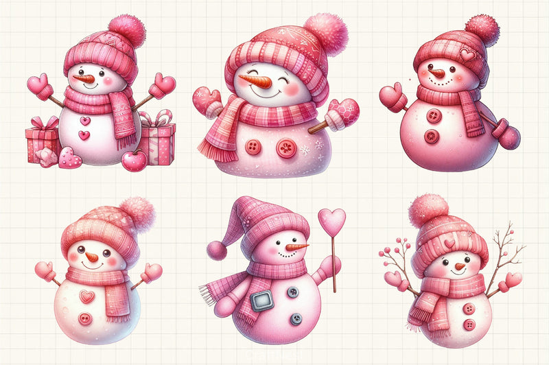 Pink Christmas Clipart Bundle - CraftNest - Digital Crafting and Art