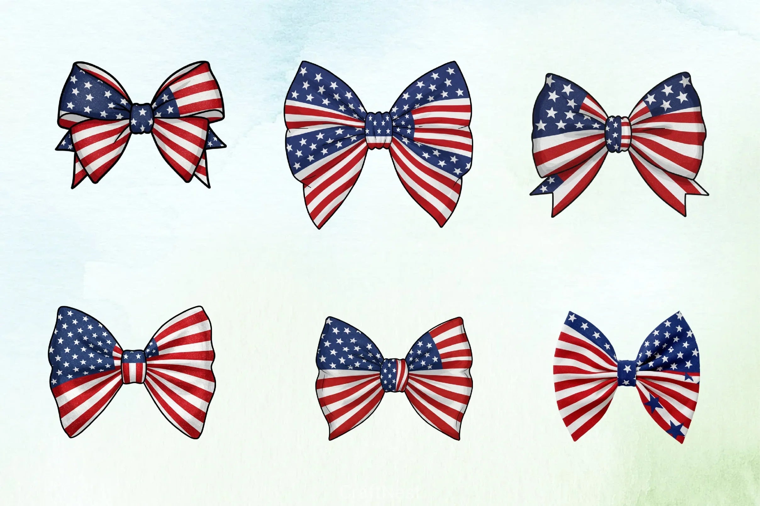 Coquette Bow 4th of July Clipart Bundle - CraftNest - Digital Crafting and Art