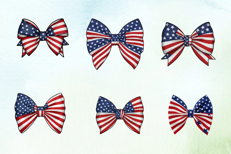 Coquette Bow 4th of July Clipart Bundle - CraftNest - Digital Crafting and Art
