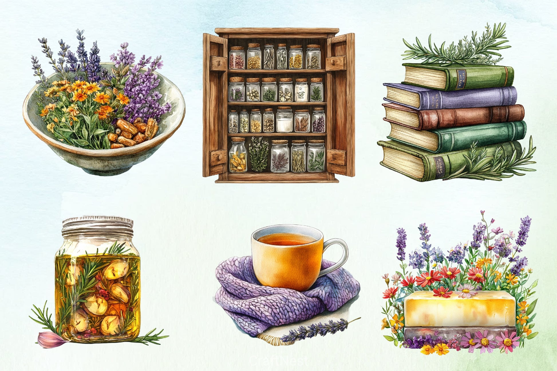 Natural Remedies Clipart Bundle 5 - CraftNest - Digital Crafting and Art