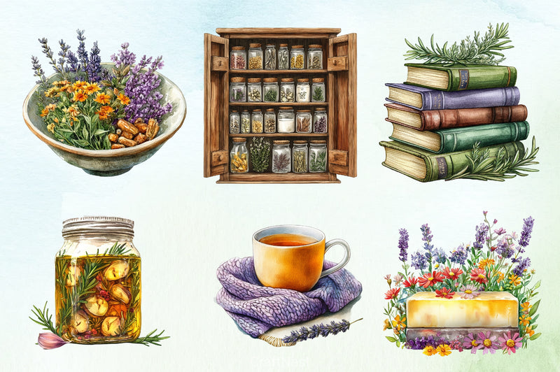 Natural Remedies Clipart Bundle 5 - CraftNest - Digital Crafting and Art