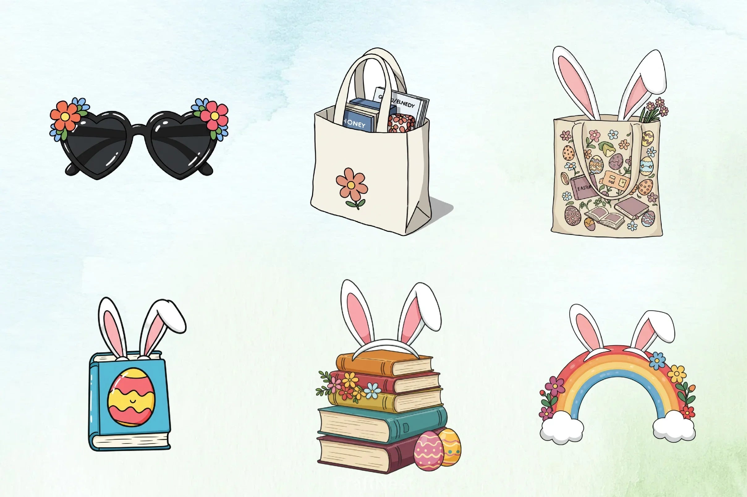 Groovy Easter Retro Flower Clipart Bundle - CraftNest - Digital Crafting and Art