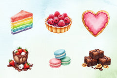 Sweets Dessert Clipart Bundle - CraftNest - Digital Crafting and Art