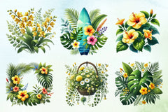 Tropical Spring Clipart Bundle - CraftNest - Digital Crafting and Art