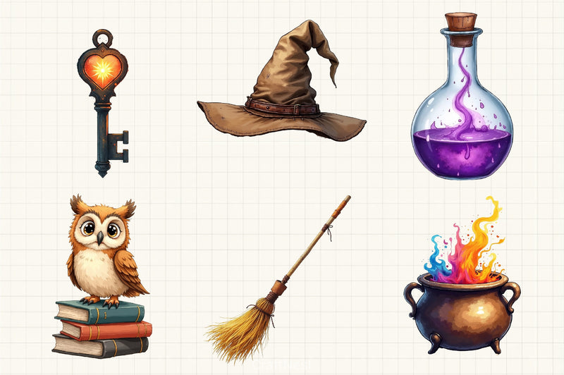 Wizard School Clipart Bundle - CraftNest - Digital Crafting and Art