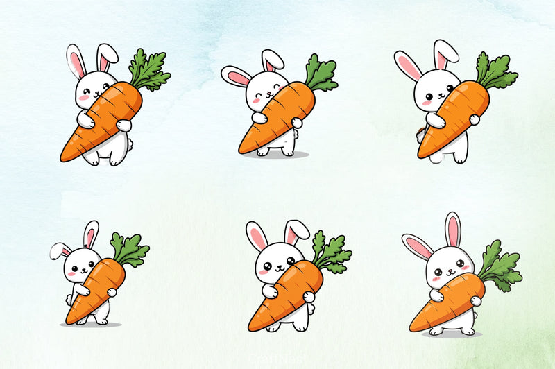 Bunny Spring Easter Clipart Bundle - CraftNest - Digital Crafting and Art