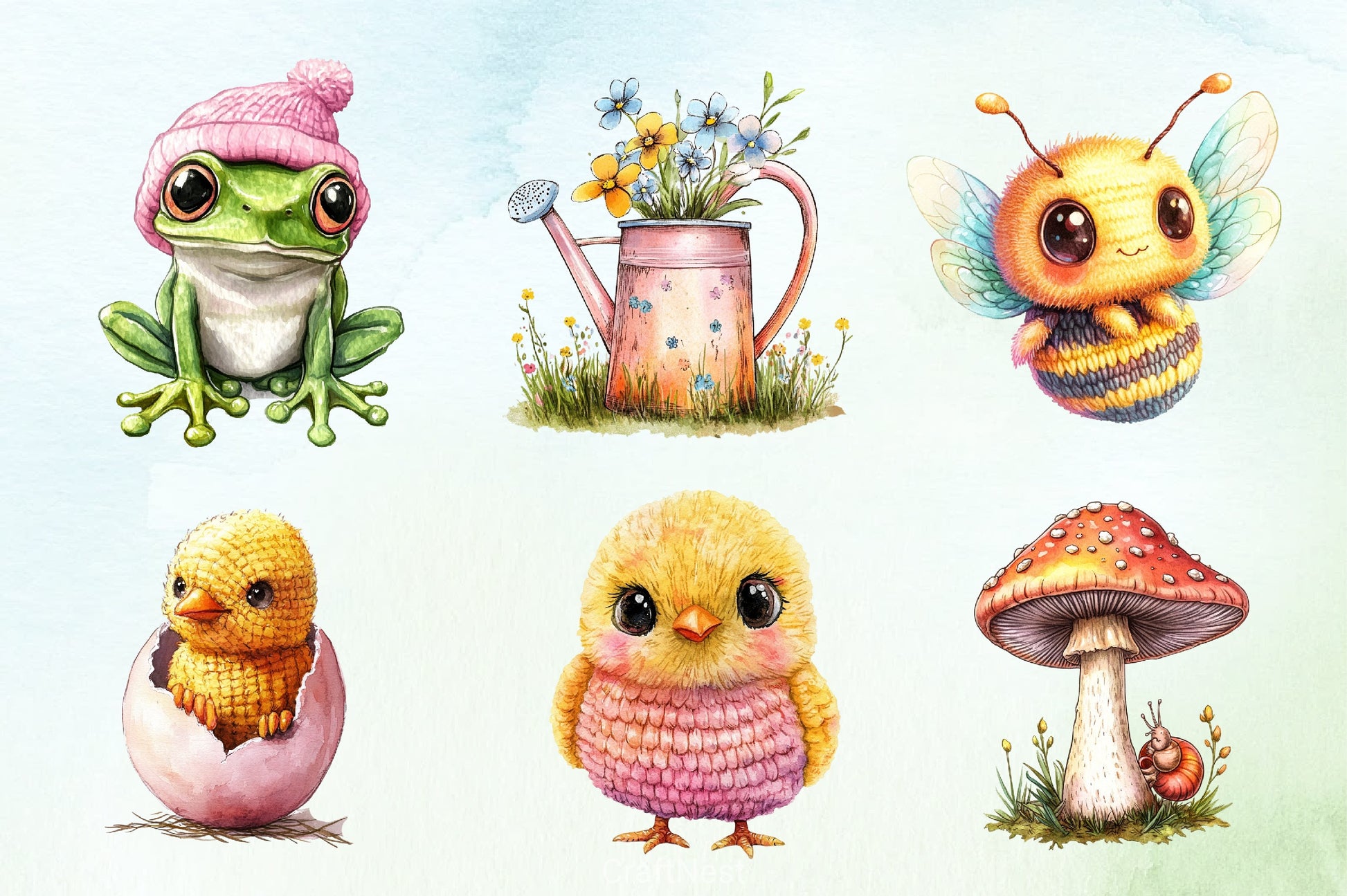 Crochet Spring Clipart Bundle - CraftNest - Digital Crafting and Art