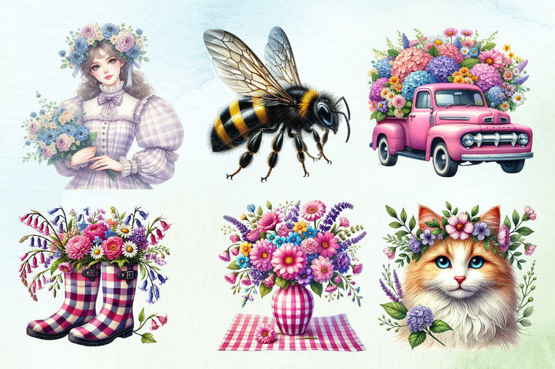 Spring Summer Clipart Bundle 2 - CraftNest - Digital Crafting and Art