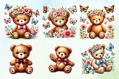 Teddy Bear Easter Clipart Bundle - CraftNest - Digital Crafting and Art