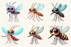 Summer Mosquitoes Clipart Bundle - CraftNest - Digital Crafting and Art