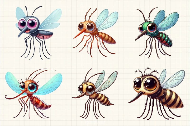 Summer Mosquitoes Clipart Bundle - CraftNest - Digital Crafting and Art