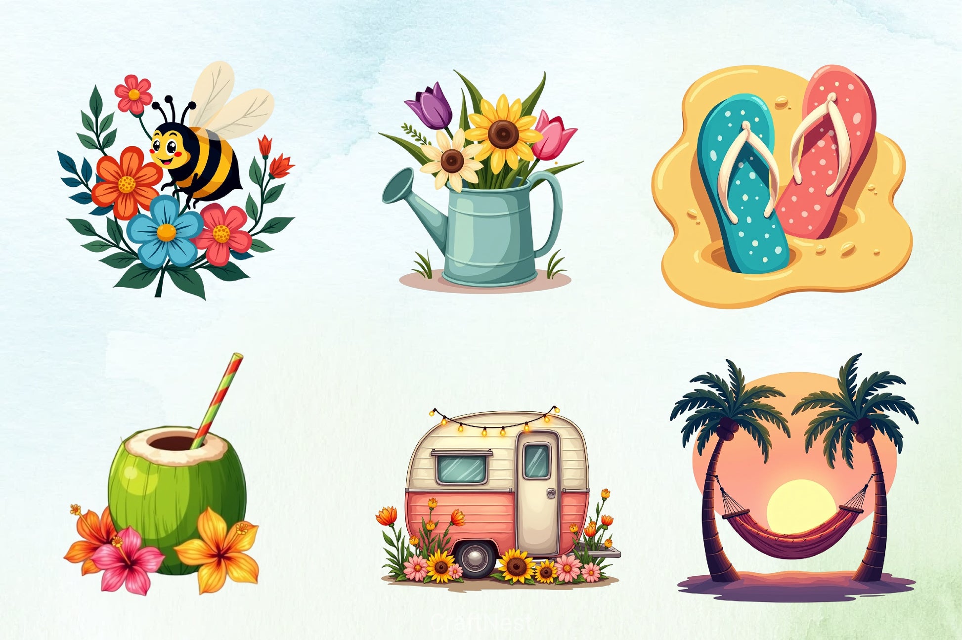 Spring & Summer Clipart Bundle 6 - CraftNest - Digital Crafting and Art