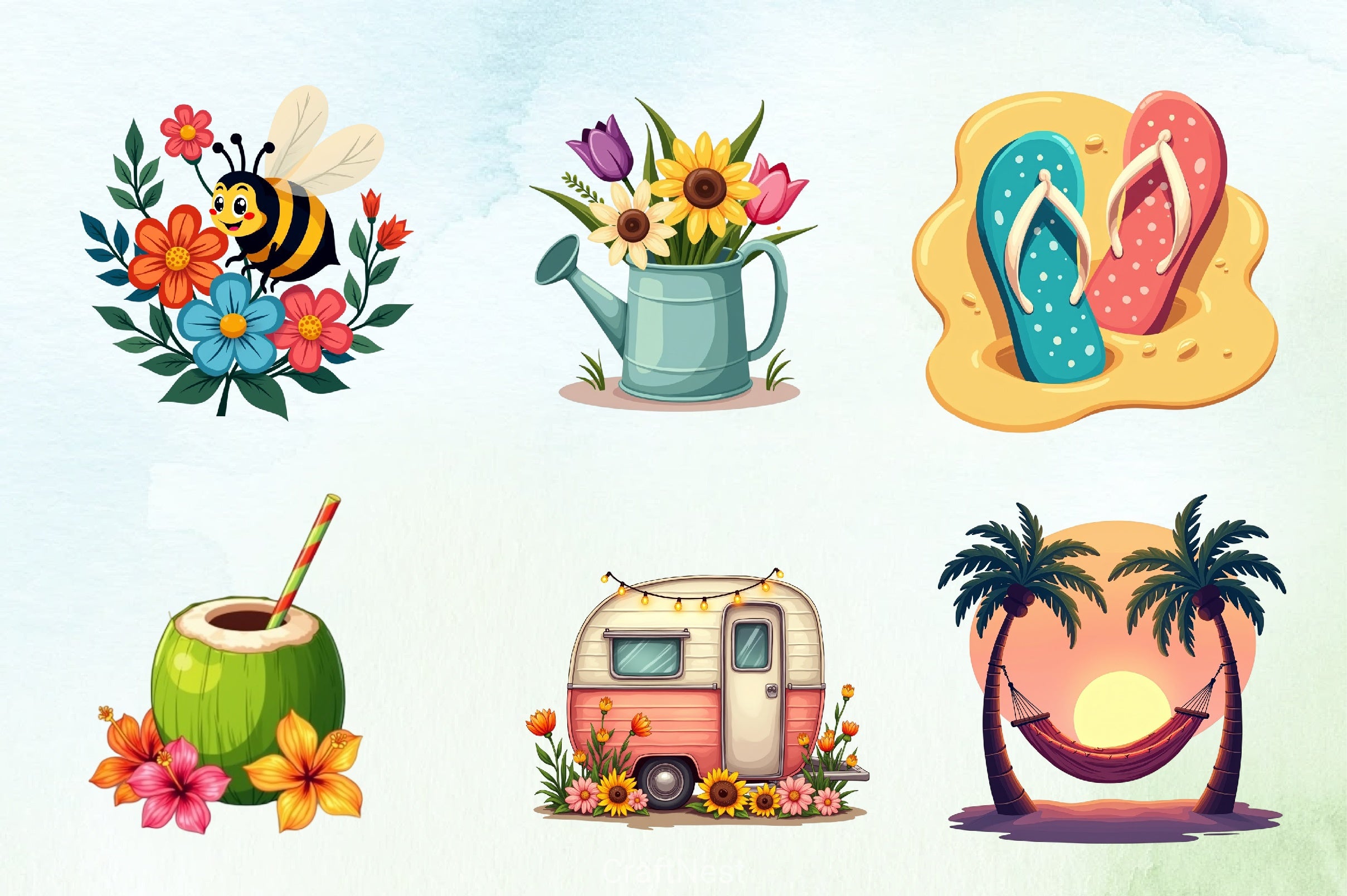 Spring & Summer Clipart Bundle 6 - CraftNest - Digital Crafting and Art