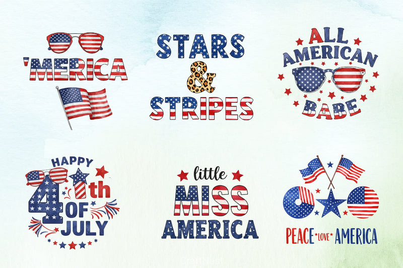 4th of July Clipart Bundle 6 - CraftNest - Digital Crafting and Art