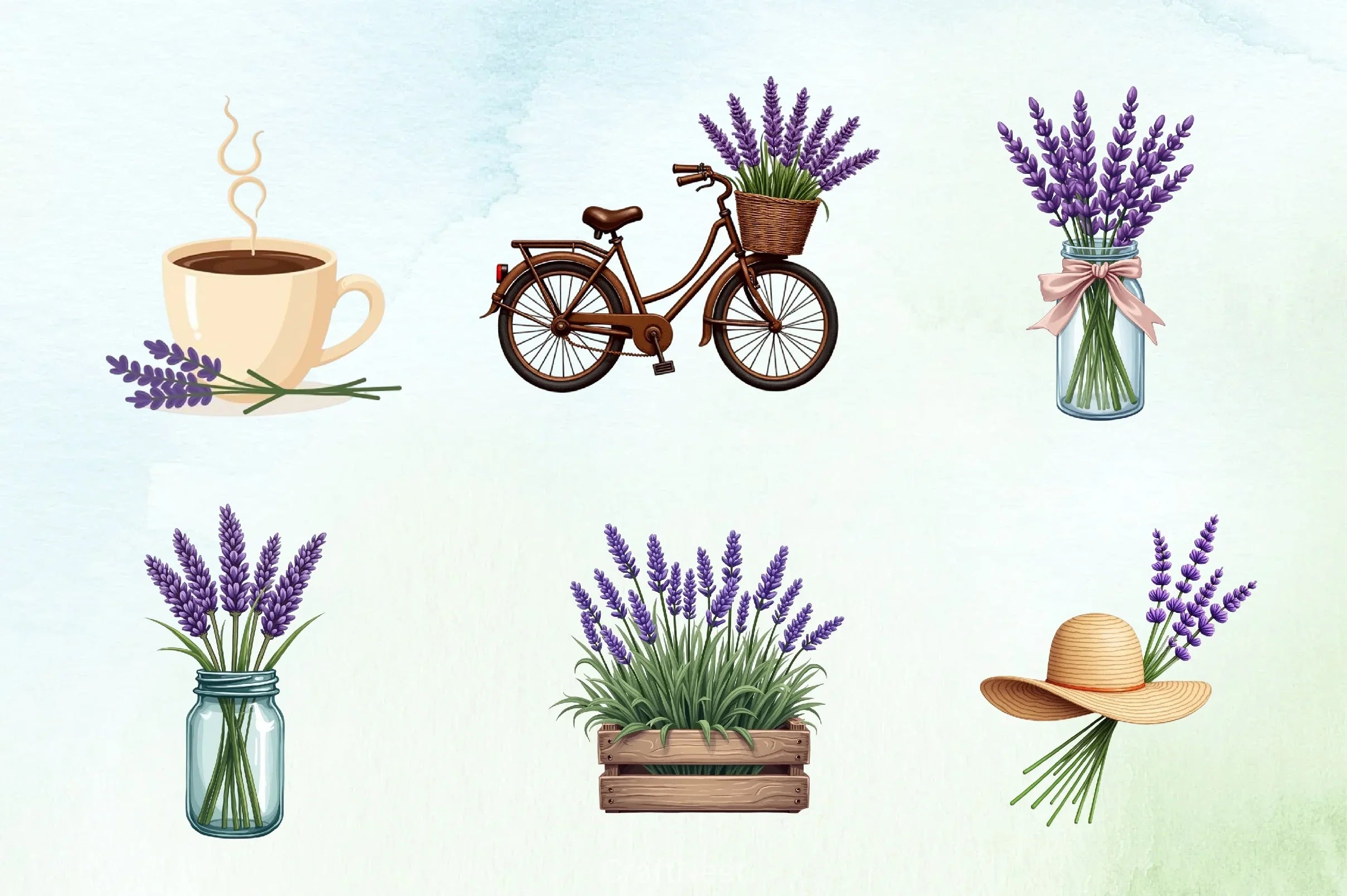 Lavenders Clipart Bundle - CraftNest - Digital Crafting and Art