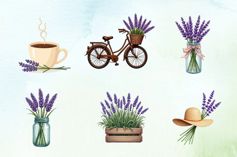 Lavenders Clipart Bundle - CraftNest - Digital Crafting and Art