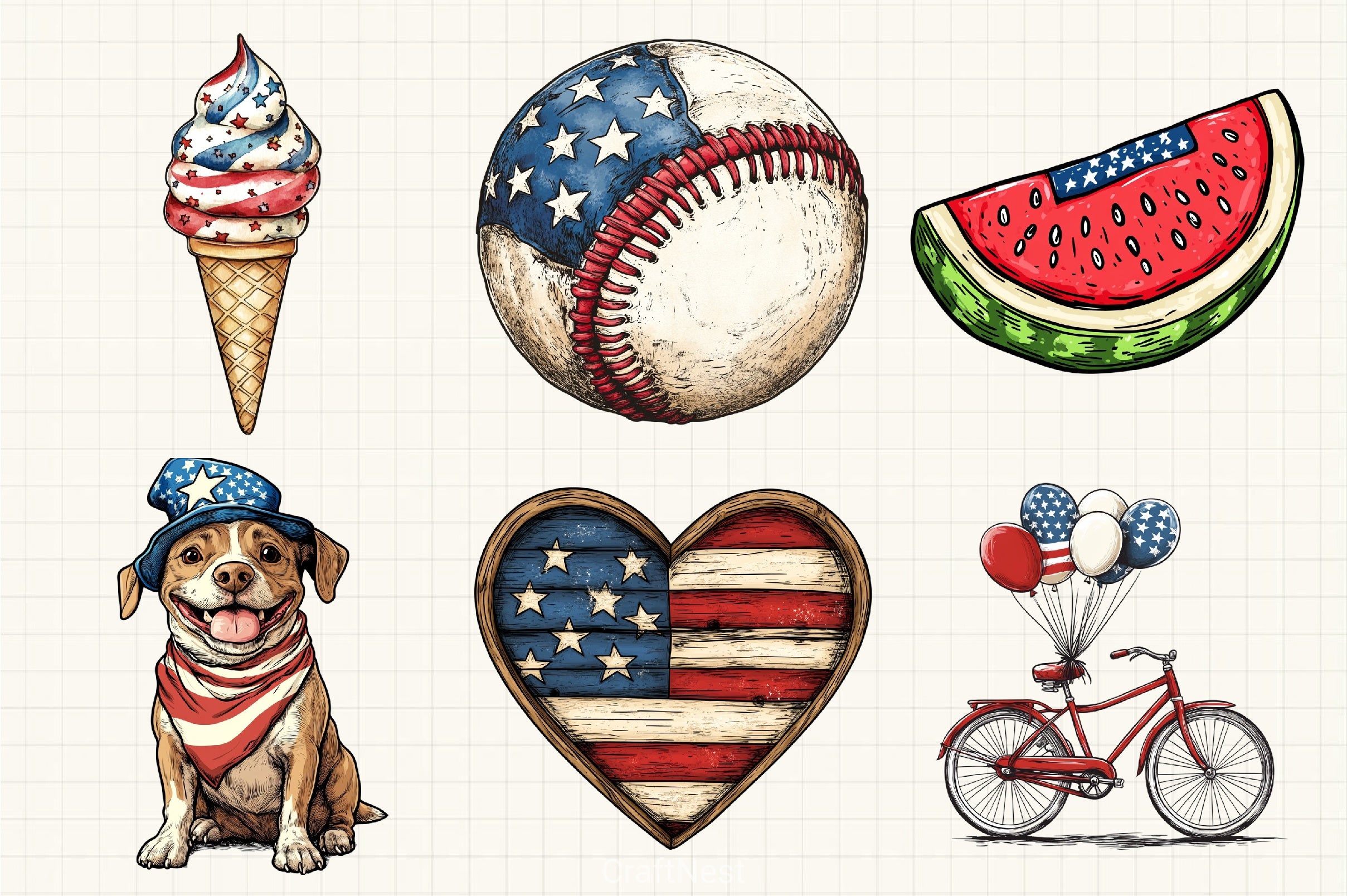 4th of July Clipart Bundle 16 - CraftNest - Digital Crafting and Art