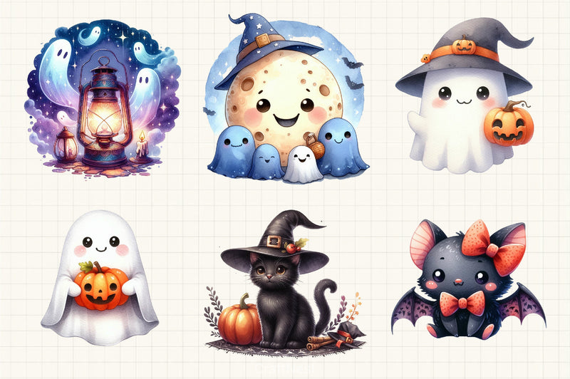 Spooky Cute Clipart Bundle - CraftNest - Digital Crafting and Art