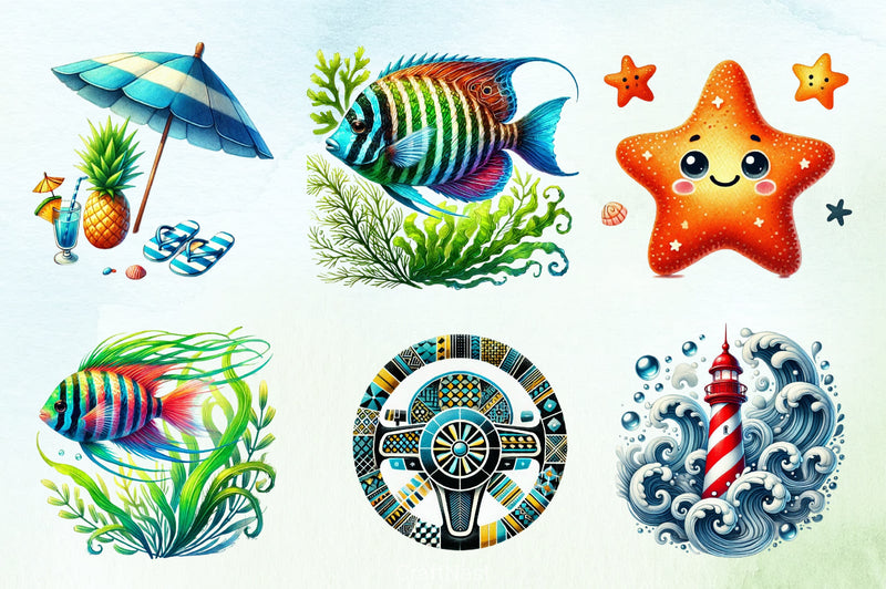 Nautical Clipart Bundle - CraftNest - Digital Crafting and Art