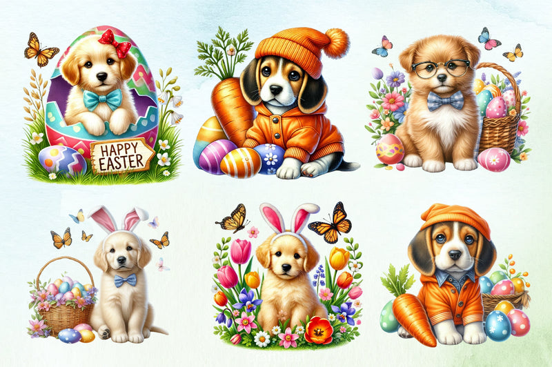 Easter Dog Clipart Bundle 7 - CraftNest - Digital Crafting and Art