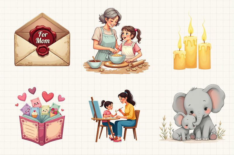 Mother's Day Clipart Bundle 4 - CraftNest - Digital Crafting and Art