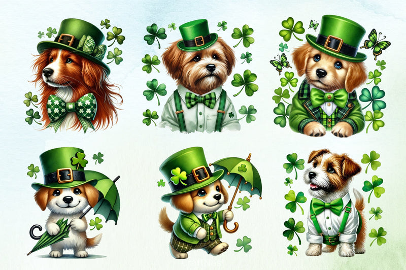 St Patrick's Day Irish Setter Clipart Bundle - CraftNest - Digital Crafting and Art