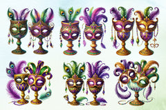 Mardi Gras Drinks Clipart Bundle 4 - CraftNest - Digital Crafting and Art