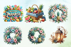 Vintage Summer Clipart Bundle - CraftNest - Digital Crafting and Art