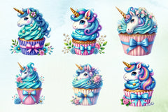 Unicorn Cupcakes Clipart Bundle - CraftNest - Digital Crafting and Art