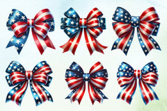 4th of July Bow Clipart Bundle 4 - CraftNest - Digital Crafting and Art