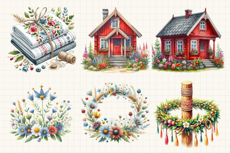 Nordic Summer Clipart Bundle 3 - CraftNest - Digital Crafting and Art
