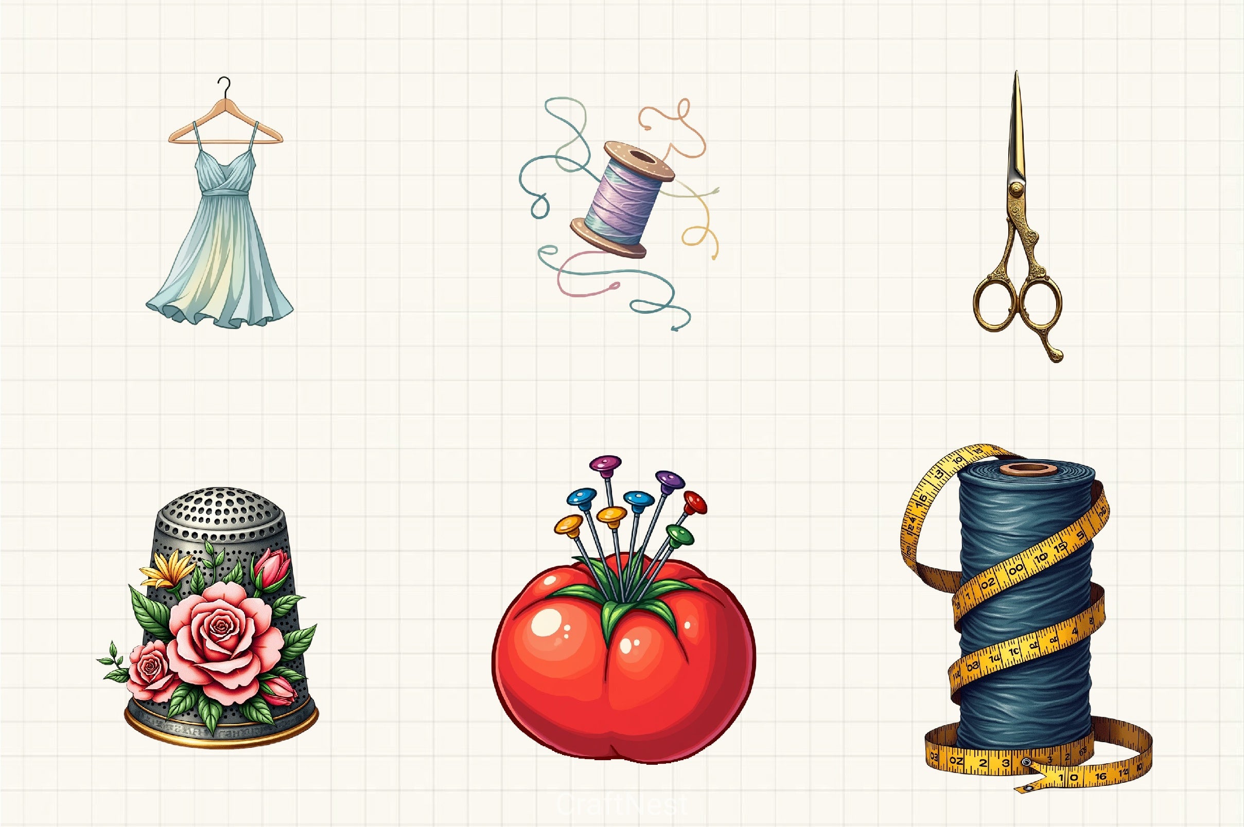 Tailor Clipart Bundle - CraftNest - Digital Crafting and Art