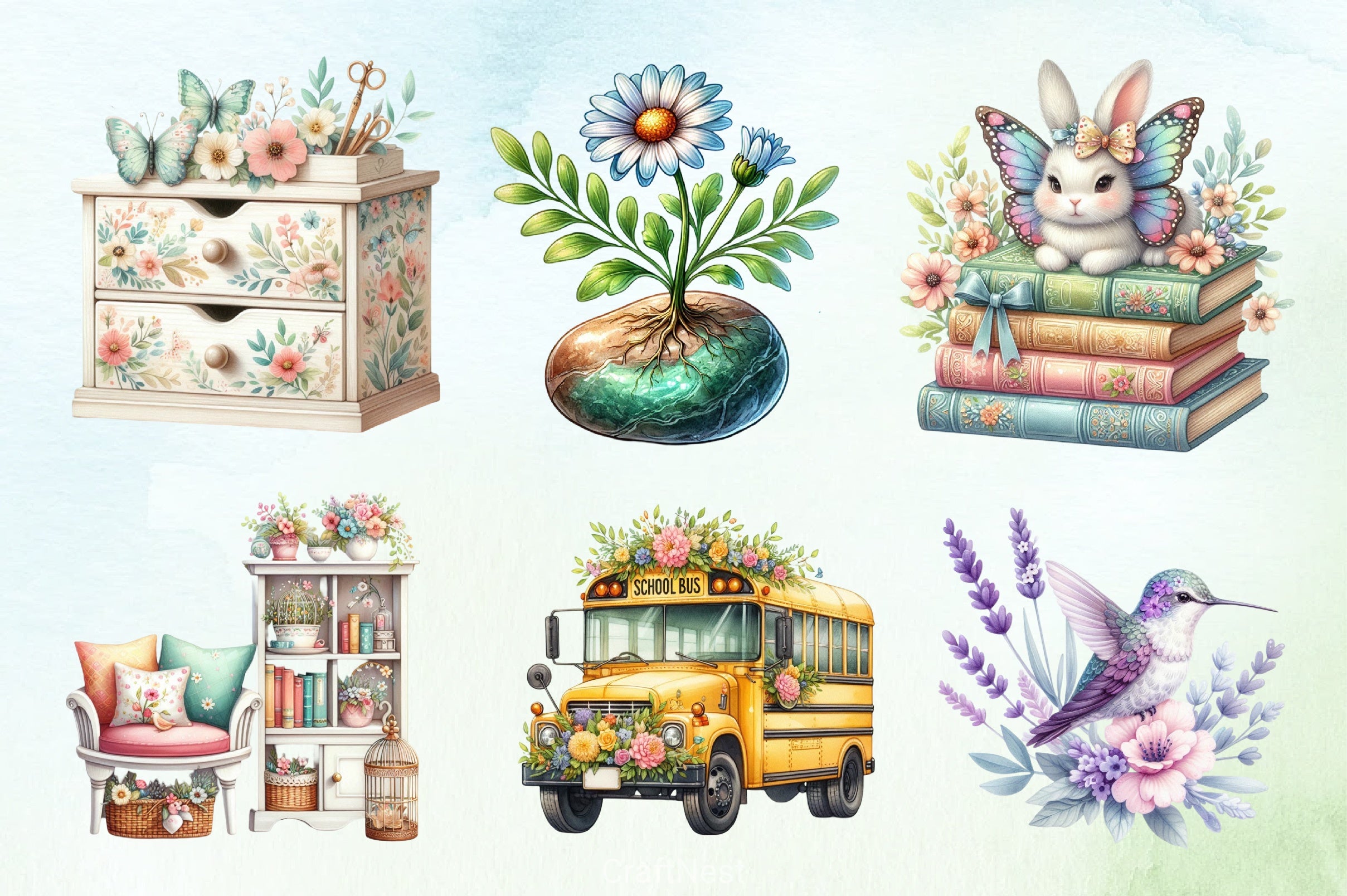 Spring School Clipart Bundle 9 - CraftNest - Digital Crafting and Art