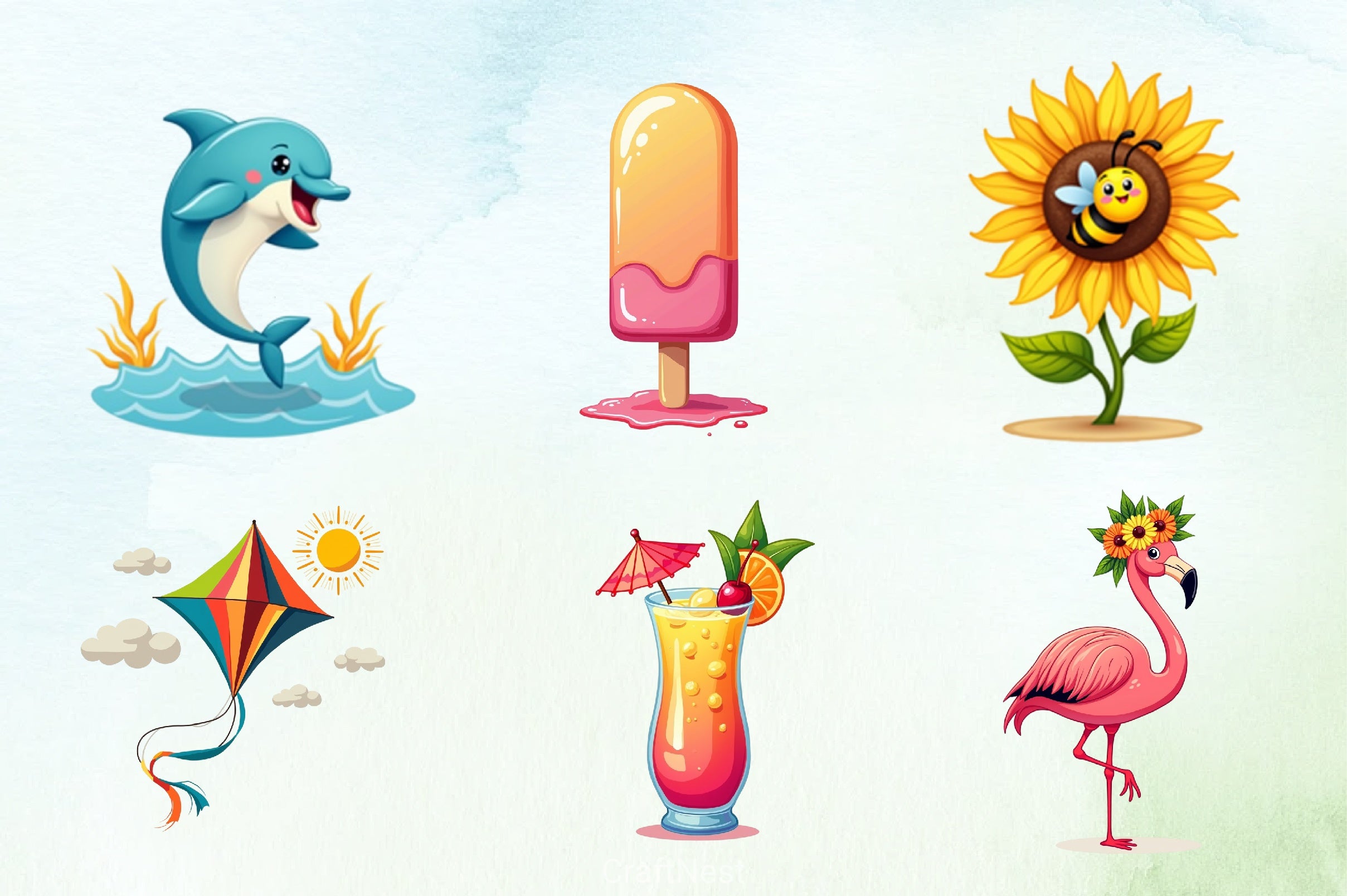 Summer Clipart Bundle - CraftNest - Digital Crafting and Art