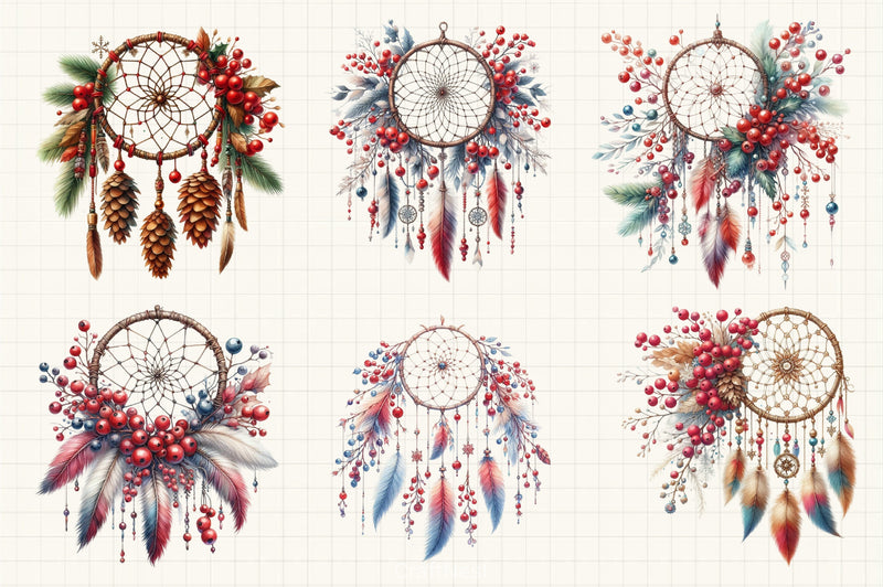 Christmas Dream Catcher Clipart Bundle - CraftNest - Digital Crafting and Art