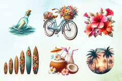 Hawaiian Summer Clipart Bundle 3 - CraftNest - Digital Crafting and Art