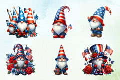 4th of July Gnomes Clipart Bundle 3 - CraftNest - Digital Crafting and Art