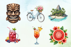 Tropical Summer Clipart Bundle 6 - CraftNest - Digital Crafting and Art