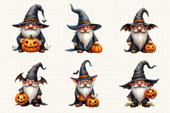 Halloween Gnome Clipart Bundle 2 - CraftNest - Digital Crafting and Art