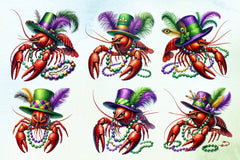 Mardi Gras Crawfish Clipart Bundle - CraftNest - Digital Crafting and Art