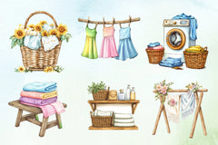 Summer Laundry Clipart Bundle - CraftNest - Digital Crafting and Art