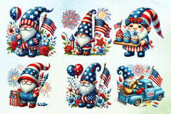 Patriotic Gnomes Clipart Bundle - CraftNest - Digital Crafting and Art