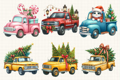 Christmas Pickup Truck Clipart Bundle - CraftNest - Digital Crafting and Art