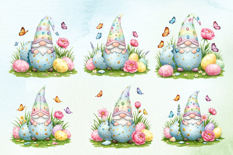 Easter Egg Gnome Clipart Bundle 2 - CraftNest - Digital Crafting and Art