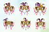 Mardi Gras Coquette Bow Clipart Bundle 5