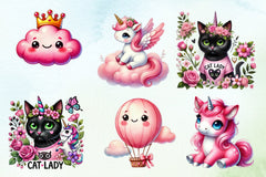 Cute Unicorn Clipart Bundle 16 - CraftNest - Digital Crafting and Art